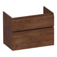 Brauer Delight - Onderkast - 80 cm - met 2 Softclose Lades Greeploos en 1 Sifon Uitsparing - Forest Cacao