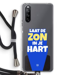 Laat de zon in je hart: Sony Sony Xperia 10 III Transparant Hoesje met koord