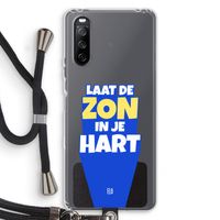 Laat de zon in je hart: Sony Sony Xperia 10 III Transparant Hoesje met koord