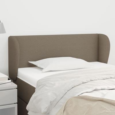 Hoofdbord met randen 103x23x78/88 cm stof taupe