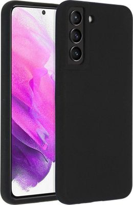 AccezzLiquid Silicone Backcover Samsung Galaxy S22 Plus Telefoonhoesje Zwart