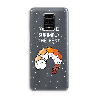 You're Shrimply The Best: Xiaomi Redmi Note 9 Pro Transparant Hoesje