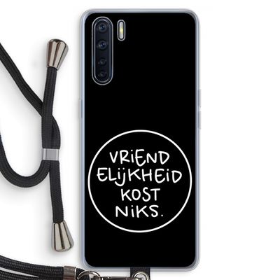 Vriendelijkheid: Oppo A91 Transparant Hoesje met koord