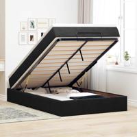 Ottoman bed met matras 120x200cm fluweel zwart