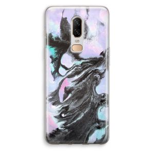 Pastel zwart: OnePlus 6 Transparant Hoesje