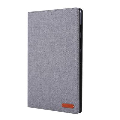 Voor Galaxy tab S5e T720/T725 doek Teature horizontale Flip PU lederen draagtas met houder & kaartsleuven (grijs)
