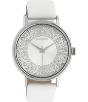 OOZOO Timepieces Horloge Wit/Zilver | C10575
