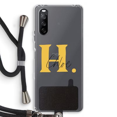 Amber Script: Sony Sony Xperia 10 III Transparant Hoesje met koord
