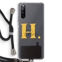 Amber Script: Sony Sony Xperia 10 III Transparant Hoesje met koord