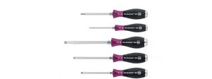 Sleufkop/ Pozidriv-schroevendraaierset MicroFinish , 5-delig Wiha
