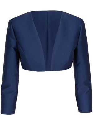 Carolina Herrera veste crop à manches longues - Bleu