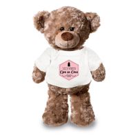 Jullie worden opa en oma aankondiging meisje pluche teddybeer knuffel 24 cm