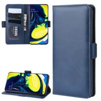 Portemonnee staan leer mobiele telefoon geval voor Galaxy A80 met portemonnee & houder & kaartsleuven (donkerblauw) Portemonnee staan leer mobiele telefoon geval voor Galaxy A80 met portemonnee & houder & kaartsleuven (donkerblauw)