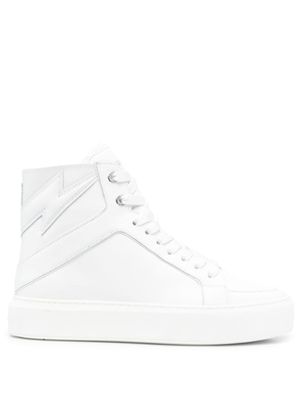 Zadig&Voltaire baskets montantes à empiècements contrastants - Blanc