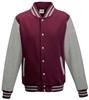 Just Cool JH043 Varsity Jacket - Burgundy - XL