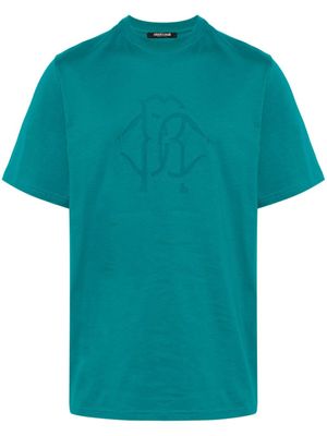 Roberto Cavalli t-shirt en coton à logo imprimé - Vert