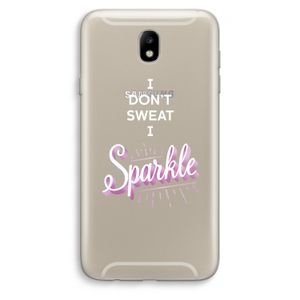 Sparkle quote: Samsung Galaxy J7 (2017) Transparant Hoesje