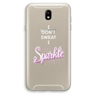 Sparkle quote: Samsung Galaxy J7 (2017) Transparant Hoesje