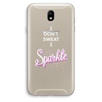 Sparkle quote: Samsung Galaxy J7 (2017) Transparant Hoesje