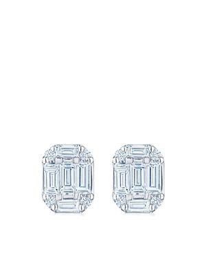 KWIAT puces d'oreilles Starbust en or blanc 18ct ornées de diamants - Argent