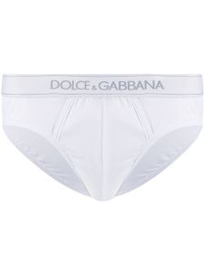 Dolce & Gabbana slip à logo imprimé - Blanc