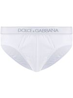 Dolce & Gabbana slip à logo imprimé - Blanc