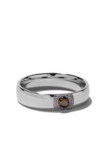 De Beers Jewellers bague Talisman You & Me 5mm en or blanc 18ct et diamants - Argent