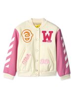 Off-White Kids veste bomber à détail de patch - Tons neutres - thumbnail