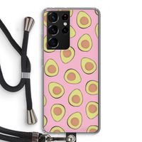 Dancing avocados: Samsung Galaxy S21 Ultra Transparant Hoesje met koord