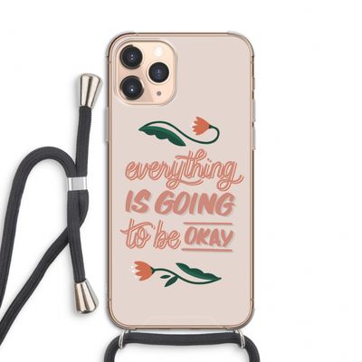 Optimistic flower girl: iPhone 11 Pro Transparant Hoesje met koord