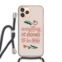 Optimistic flower girl: iPhone 11 Pro Transparant Hoesje met koord