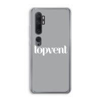 Topvent Grijs Wit: Xiaomi Mi Note 10 Transparant Hoesje