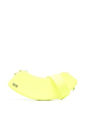 GCDS sac porté épaule Comma médium - Jaune