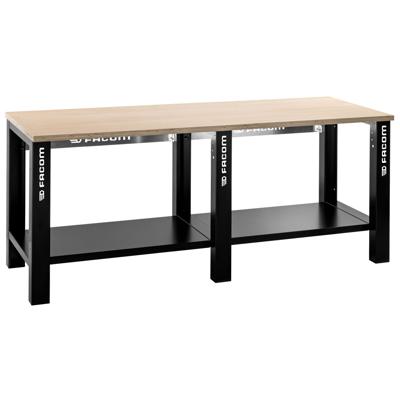 Facom Standaard Werkbank | 2m + Houten Werkblad - WB2.2000W