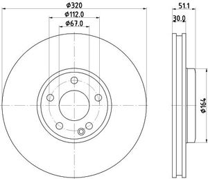 Remschijf Gecoat 55580PRO 8DD355119701