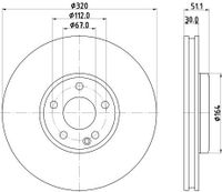 Remschijf Gecoat 55580PRO 8DD355119701