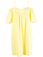 Karl Lagerfeld robe mi-longue à taille ceinturée - Jaune - thumbnail