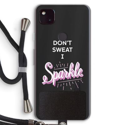 Sparkle quote: Pixel 4a 5G Transparant Hoesje met koord