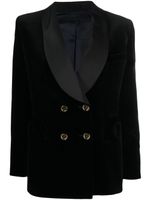 Blazé Milano blazer croisé Jealousy en velours - Noir