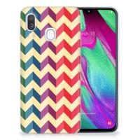 Samsung Galaxy A40 | TPU bumper | Zigzag Multi Color