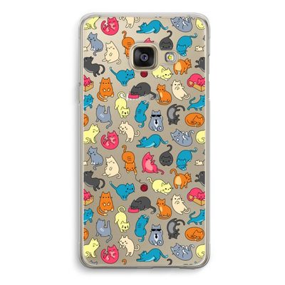 Kleurrijke katten: Samsung A3 (2017) Transparant Hoesje