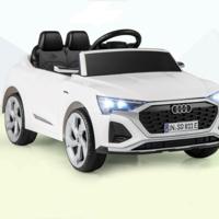 12V Elektrische Auto voor Kinderen met Licentie van Audi SQ8 met Afstandsbediening Claxon LED-Verlichting Muziek-Wit