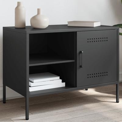 Tv-meubel 68x39x50,5 cm staal zwart