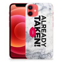 iPhone 12 Mini | Siliconen hoesje | met naam Already Taken White