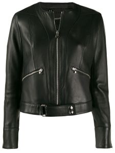 Philipp Plein veste de moto classique - Noir