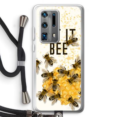 Let it bee: Huawei P40 Pro Plus Transparant Hoesje met koord