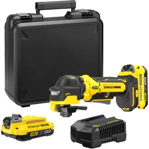 Stanley FATMAX V20 18V Brushless Oscillerende Multitool multifunctioneel gereedschap Koffer, 2 accu's (2.0Ah) en oplader (2A) inbegrepen