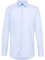 TOM FORD chemise en coton à design uni - Bleu