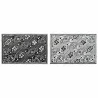 Tapijt DKD Home Decor Wit Zwart Etnisch (2 Stuks) (120 x 180 cm)
