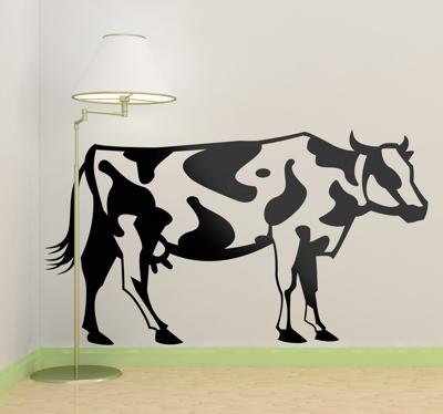 Muursticker illustratie koe